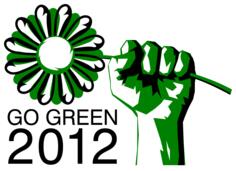 Go green political party symbol vector image