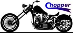 Chopper icon vector drawing with writing