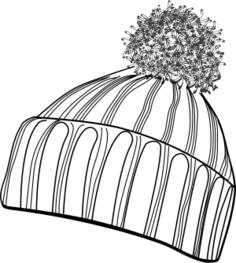 Vector illustration of winter bobcap