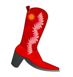 Red cowboy boot vector image