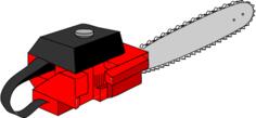 Vector illustration of electric wood saw
