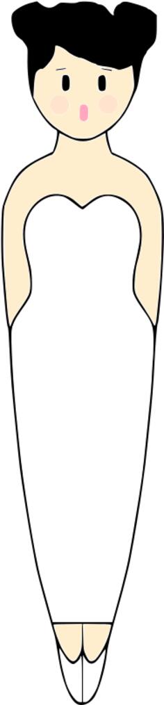Ballerina Pencil Pal in gown vector graphics