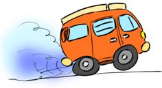 Vintage camping van vector image