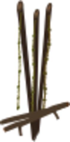 Vector clip art of firebog fishing rods
