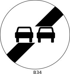 End of overtaking ban traffic order sign vector illustration