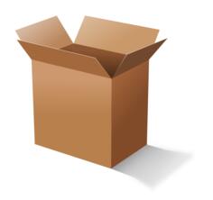 Vector graphics of open carton box