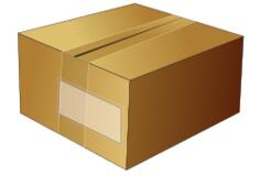 Vector image of closed cardboard box