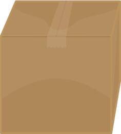 Vector image of taped shut cardboard box