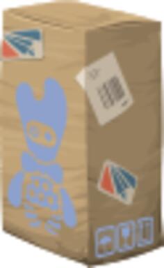 Vector drawing of carton storage box
