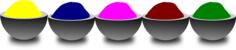 Colorful bowls vector illustration