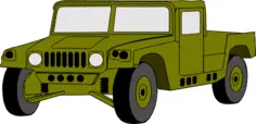 Vector clip art of hummer military vehicle