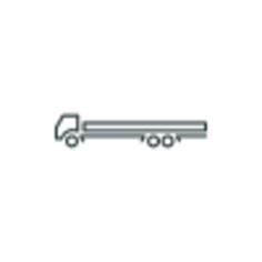 Long towing truck symbol vector graphics