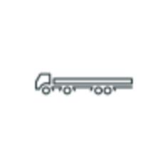 Vector drawing of extended towing vehicle symbol