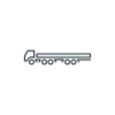 Long truck symbol vector clip art