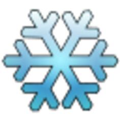 Vector illustration of shaded blue snowflake