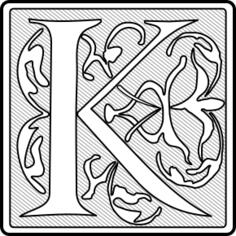 Vector graphics if light letter K calligraphy