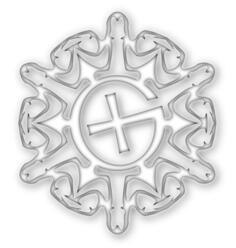 Shaded geocaching snowflake motif vector image
