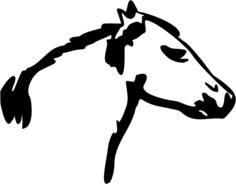 Horse head outline vector image