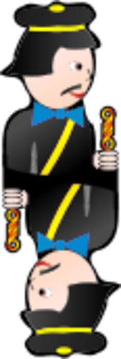 Double Jack of Spades cartoon vector image