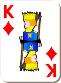 King of Diamonds gaming card vector image