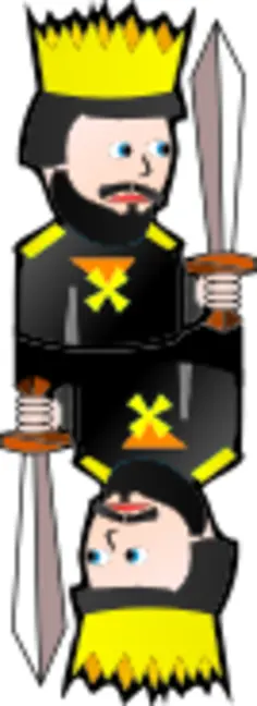 Double King of Spades cartoon vector drawing