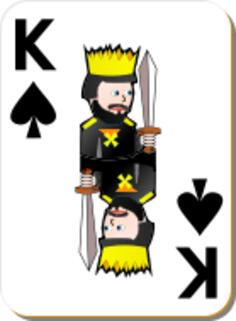 King of Spades playing card vector image