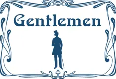 Art nouveau male toilet sign vector clip art