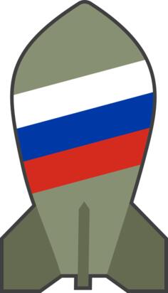 Vector image of hypothetical Russian nuclear bomb