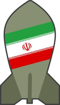 Vector graphics of hypothetical Iranian nuclear bomb