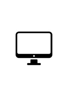 Small computer monitor vector clip art
