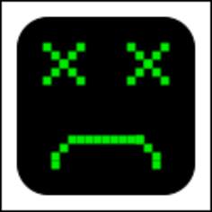 Sad computer monitor vector drawing