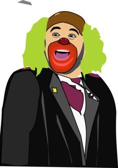 Color vector image of man in a fool's suit