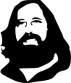 Vector clip art of face of Richard Matthew Stallman