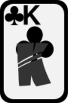 King of Clubs funky playing card vector image