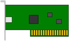 Vector drawing of basic PCI network card
