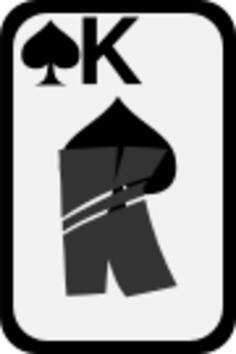 King of Spades funky playing card vector clip art
