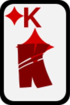 King of Diamonds funky playing card vector clip art