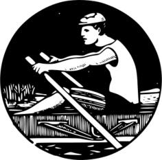 Rower silhouette vector image