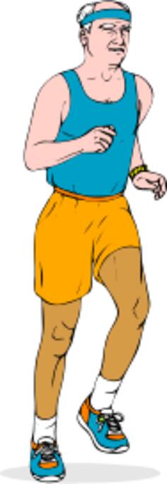 Older man jogging vector image