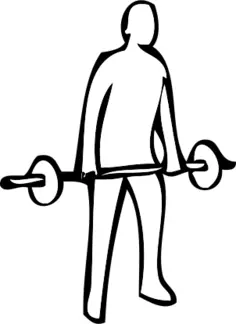 Weightlifting exercise instruction vector clip art