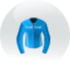 Blue racing leather jacket vector clip artt