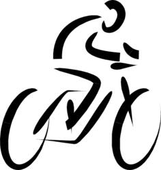 Man on fast bike vector illustration