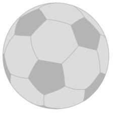 Black and white handball ball vector illustration