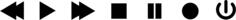 Vector clip art of media player buttons icons set