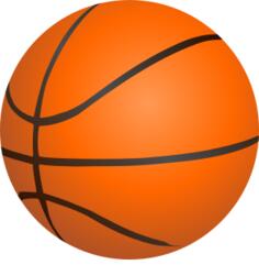 Photorealistic basketball ball vector clip art