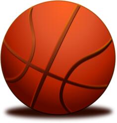 Ball for basketball with a shadow vector image
