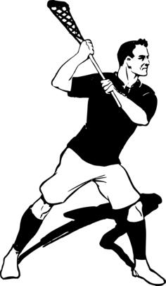 Vector graphics of lacrosse player in a game