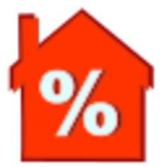 Home loan interest rate icon vector clip art