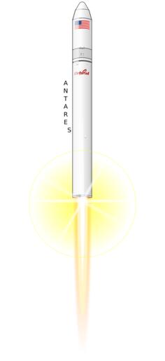 Antares orbital rocket vector image