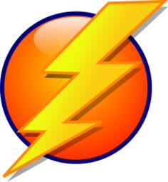 Lightning icon vector illustration